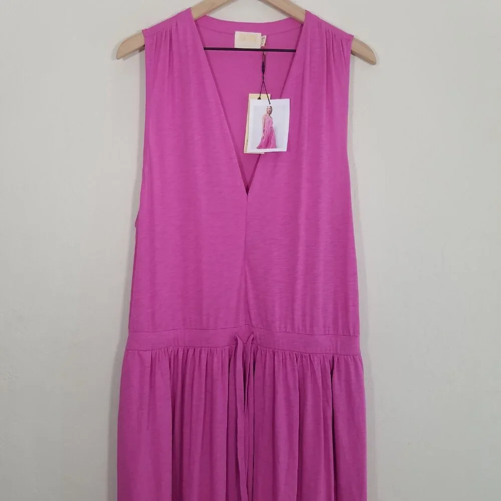 NWT Nation LTD Pima Cotton Rosebud Brianna Sleeveless Midi Dress V-Neck Size XXL - Picture 5 of 10